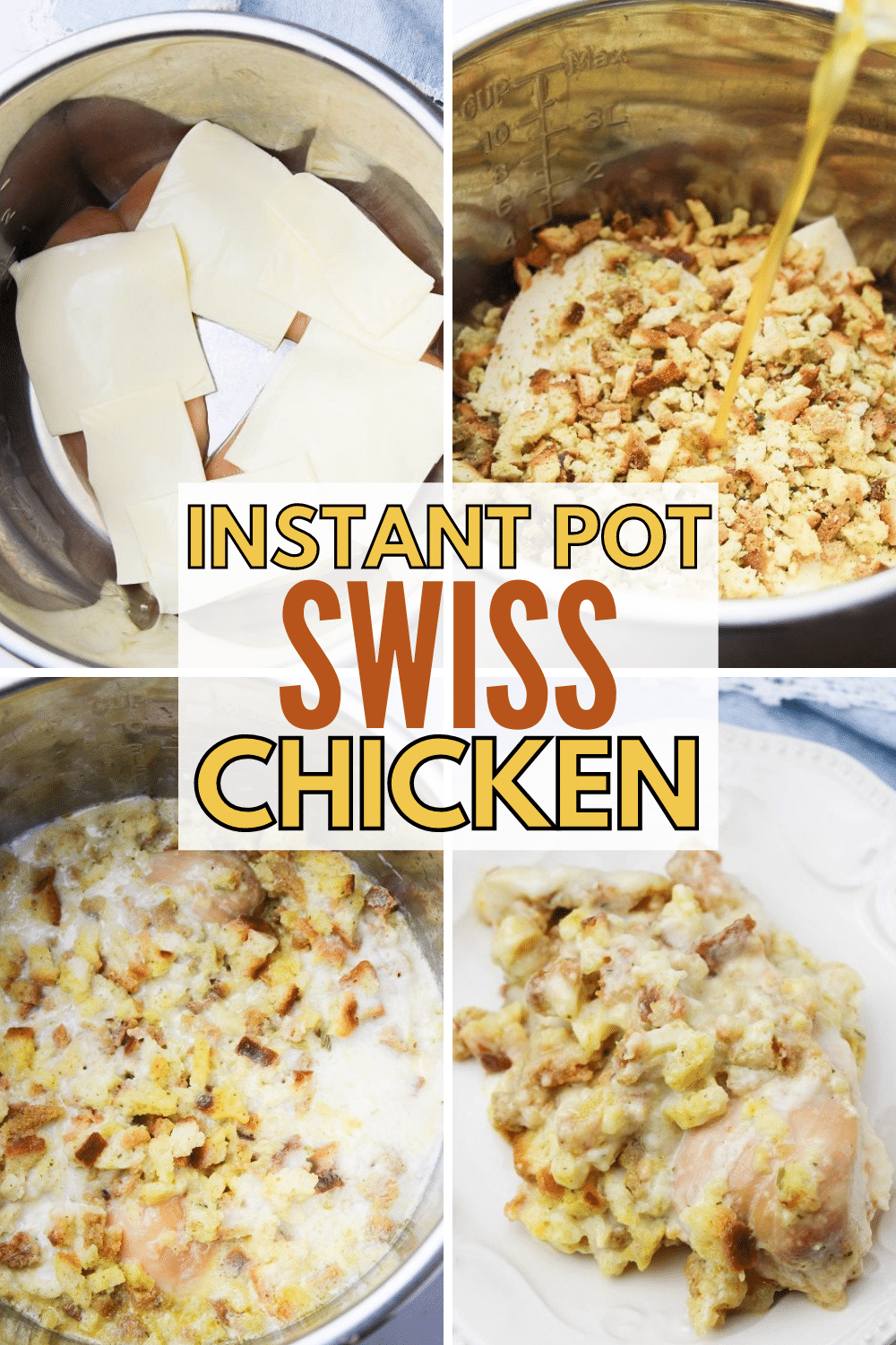 This Instant Pot Swiss Chicken is a family favorite and SO easy to make! #instantpotrecipes #pressurecooker #chicken #dinner via @wondermomwannab