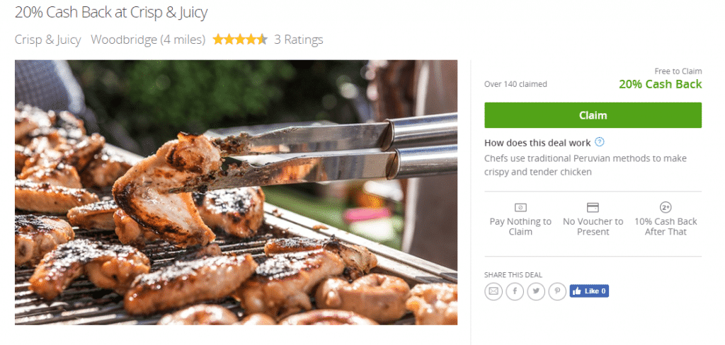 a screenshot of how to claim a deal on groupon
