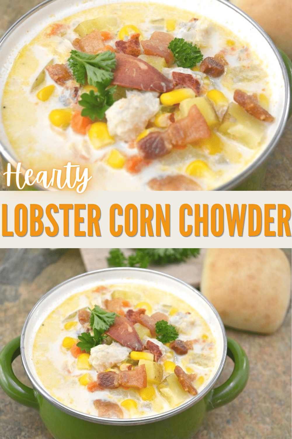 This Lobster Corn Chowder is a delicious way to warm up when it's cold outside and an affordable way to enjoy the subtle but decadent flavor of lobster. #souprecipes #lobster #chowder via @wondermomwannab
