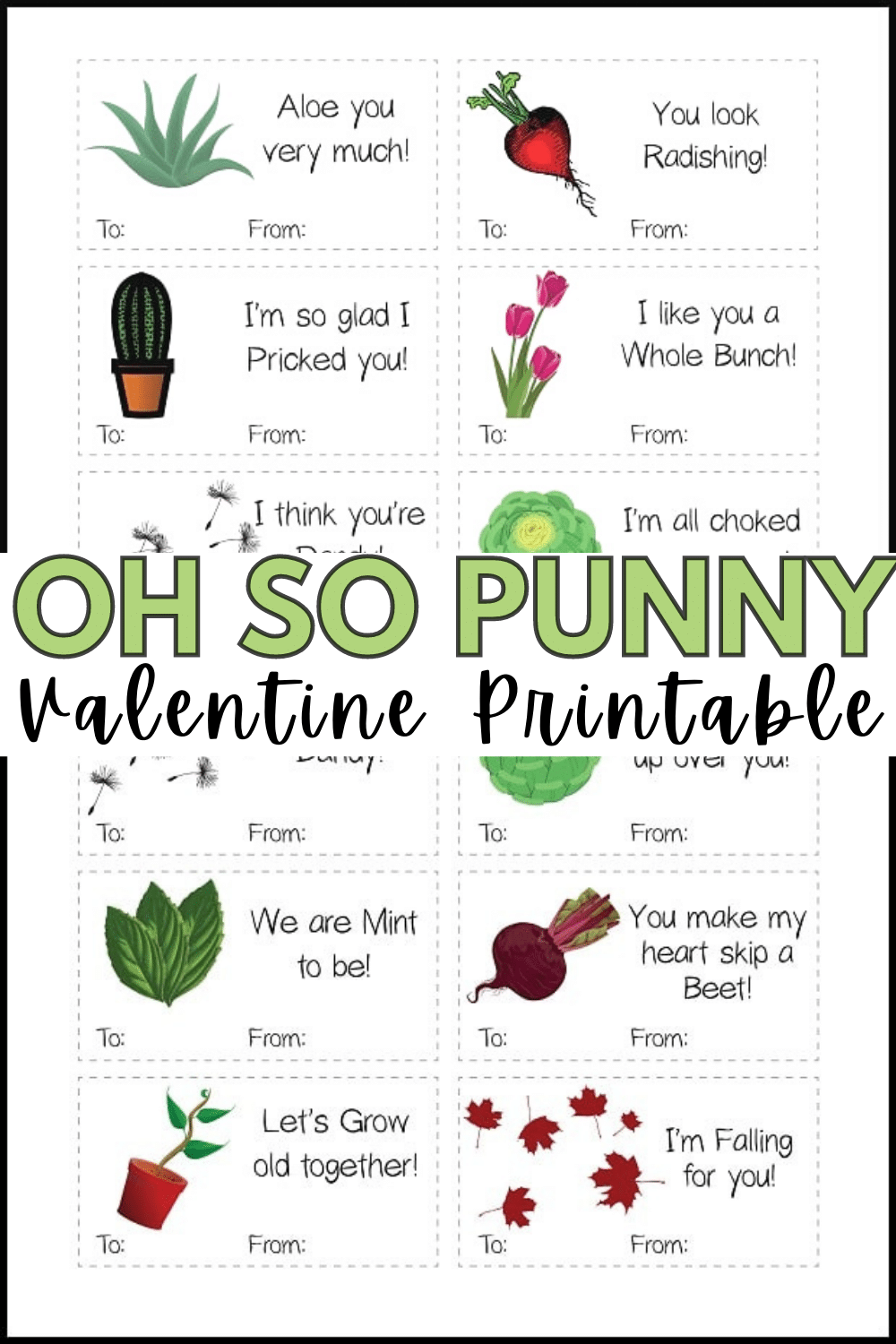 Three sets of very punny printable Valentines, plus clever ideas for making them extra memorable! #Valentines #punny #printables via @wondermomwannab