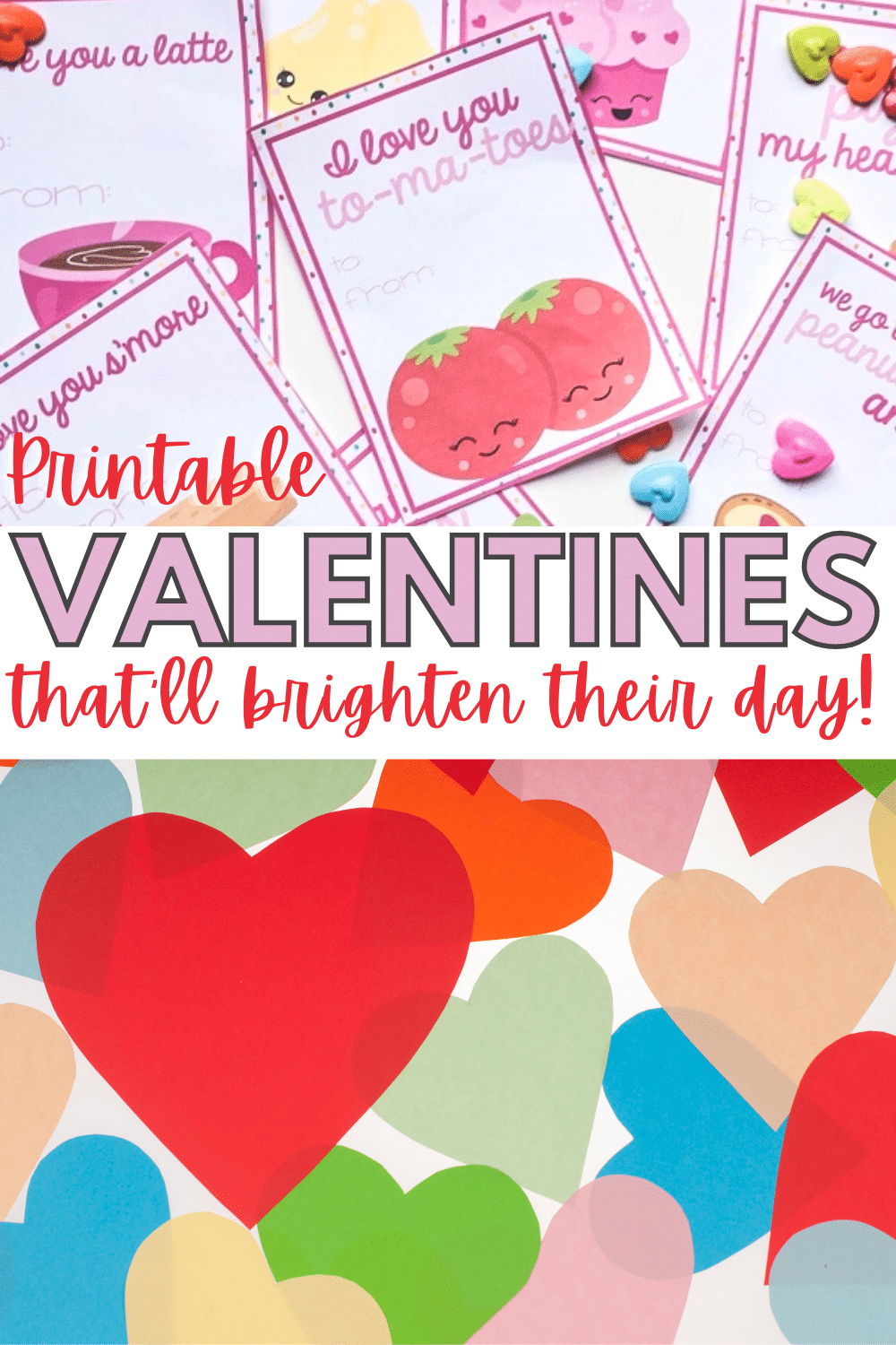 These free printable Valentines are adorable for kids to hand out on Valentine's Day. Attach a small treat or write a compliment on the back of each card! #printables #Valentines via @wondermomwannab