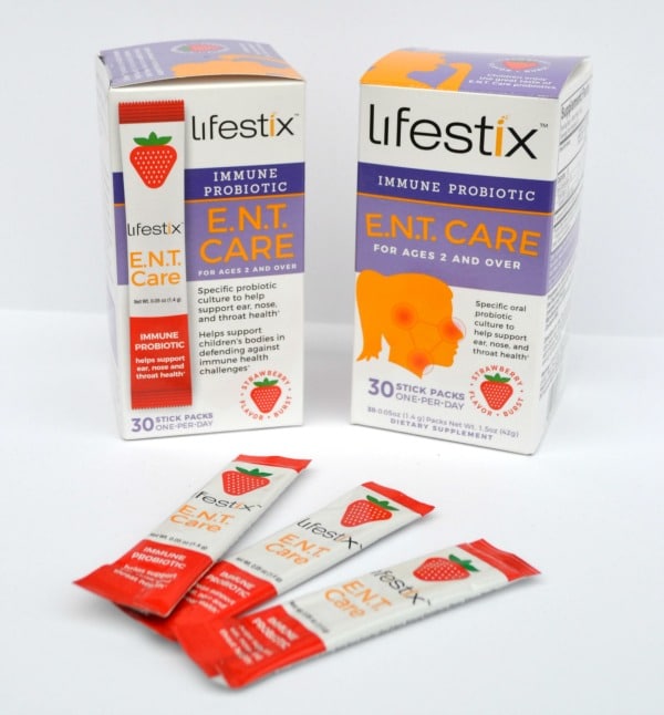two boxes of Lifestix E.N.T. care with three packs of it on the white table