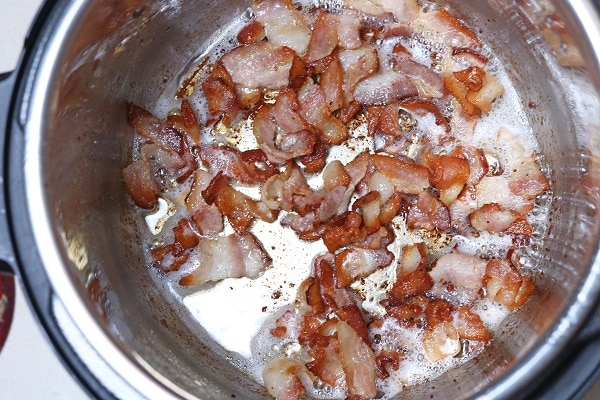 bacon cooking in an instant pot