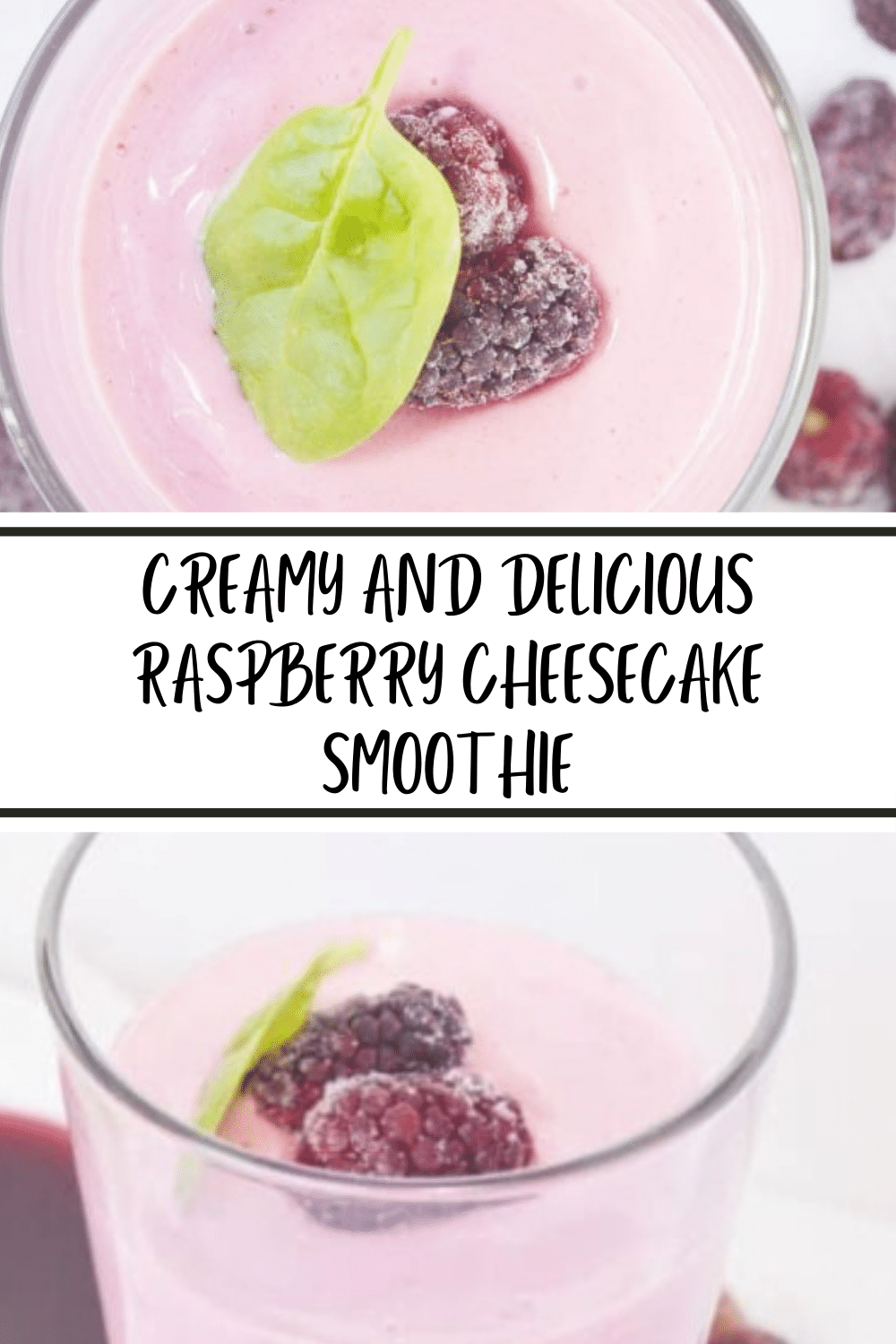This raspberry cheesecake smoothie tastes like dessert but is loaded with vitamins, antioxidants and protein! #smoothies #raspberries #raspberrycheesecake #smoothierecipes via @wondermomwannab