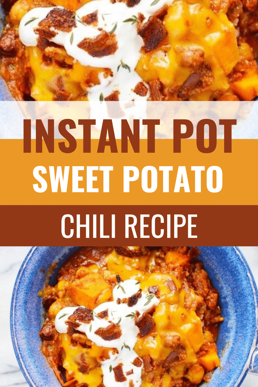 This Instant Pot Sweet Potato Chili has a couple of unique ingredients that help this chili recipe stand out from the pack. It doesn't hurt that it's pretty darn good for you too! #instantpot #pressurecooker #sweetpotato #chili #comfortfood via @wondermomwannab