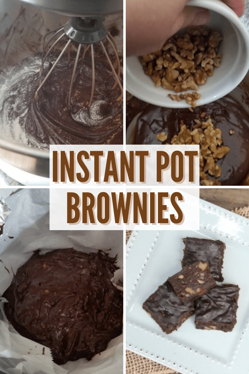 Once you've tried these Instant Pot brownies, you'll never go back to baking them in the oven. So moist and chewy! #brownies #instantpot #pressurecooker via @wondermomwannab