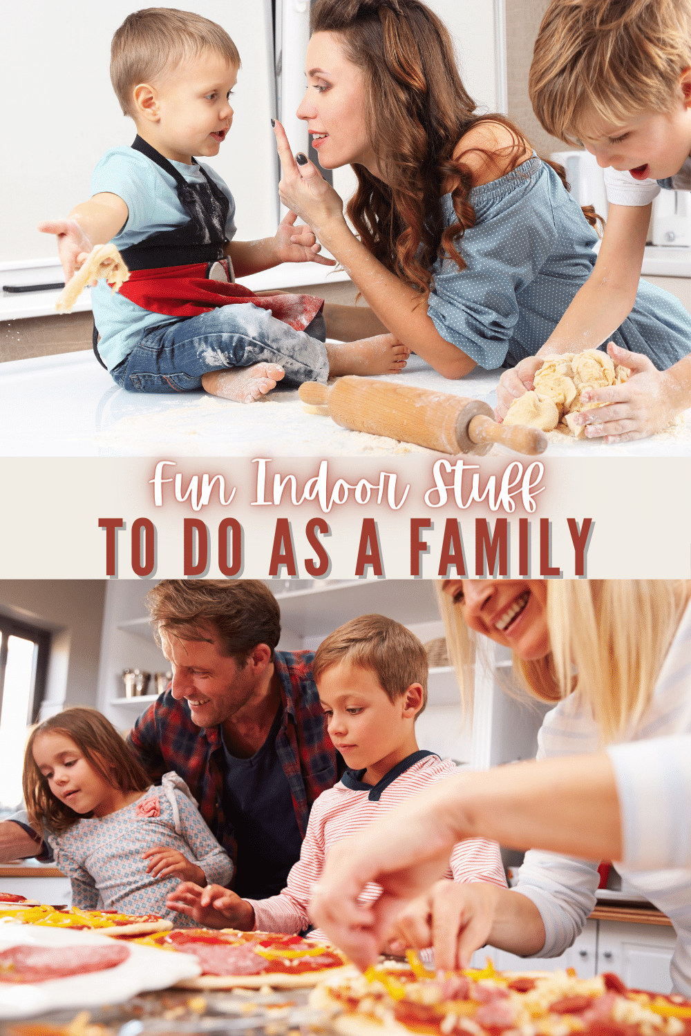 A great idea list of indoor stuff to do as a family that everyone will enjoy! Wonderful ways to create family memories. #familyfun #familytime #indooractivities via @wondermomwannab