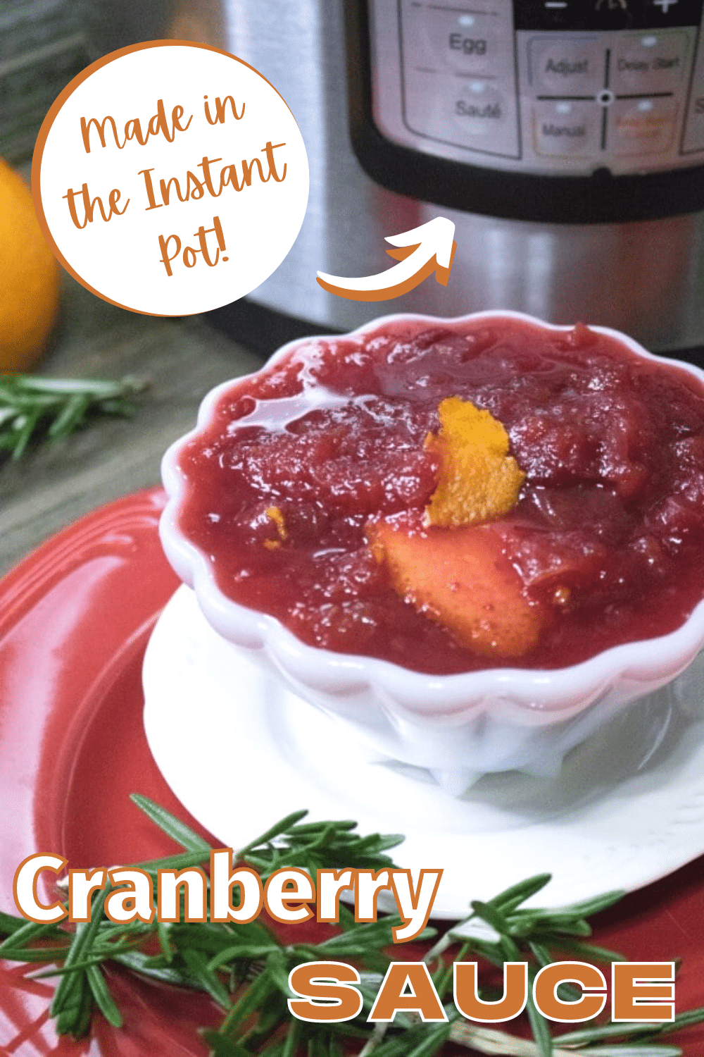 This Instant Pot Cranberry Sauce is delicious and even easier than making it on the stovetop. #sidedish #Thanksgiving #cranberries via @wondermomwannab