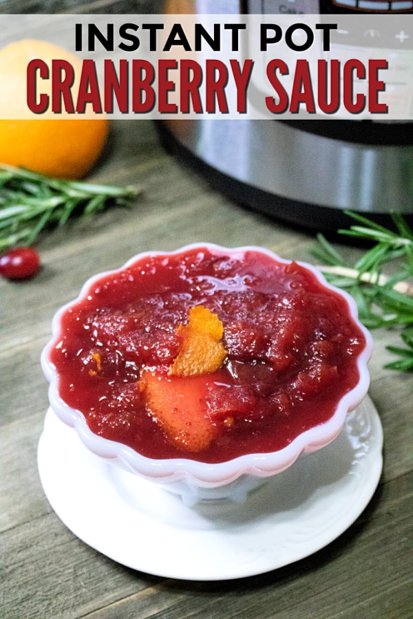 This Instant Pot Cranberry Sauce is delicious and even easier than making it on the stovetop. #sidedish #Thanksgiving #cranberries via @wondermomwannab