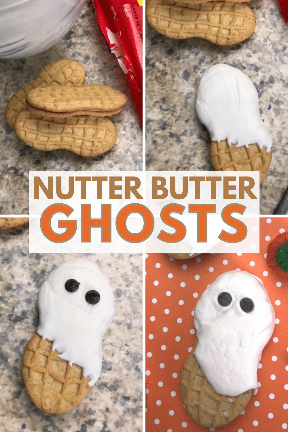 I can't get over how cute these Nutter Butter Ghosts are and how easy they are to make! These are going to be a blast to make with the kids. #halloween #funfoodforkids #easytreats via @wondermomwannab