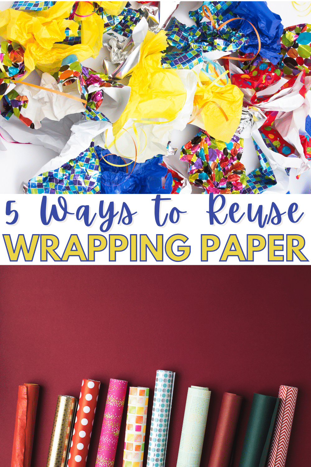 Don't throw that leftover wrapping paper away! Before you toss it in the recycling bin, try one of these clever uses for wrapping paper. #repurpose #upcycle #newusesoldthings via @wondermomwannab