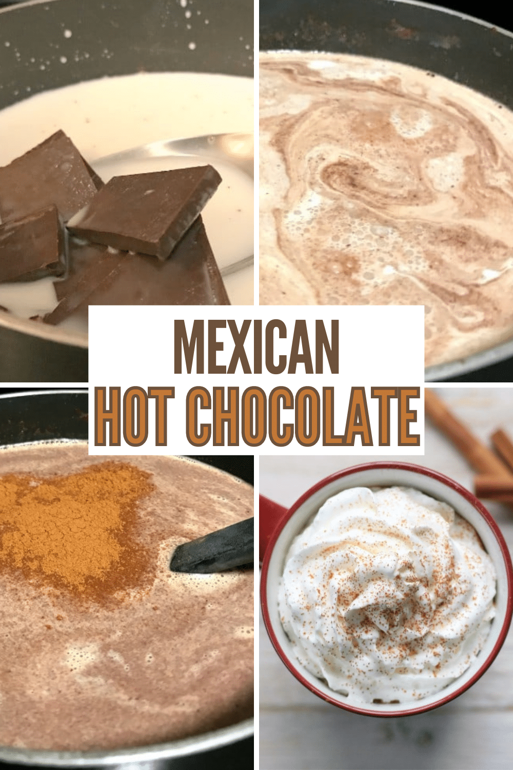 Mexican Hot Chocolate is even tastier than traditional hot chocolate. Creamy, chocolatey and full of flavor! #hotchocolate #chocolatelovers via @wondermomwannab