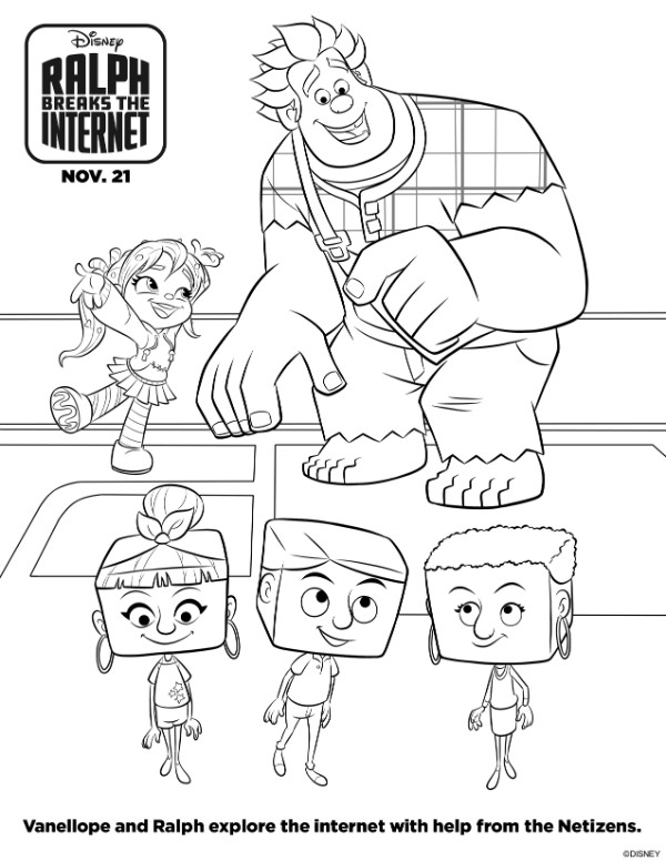Ralph Breaks the Internet printable coloring page