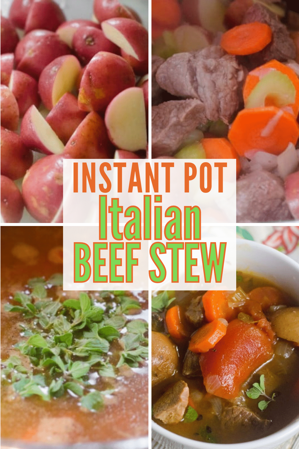 You're going to love everything about this Instant Pot Italian Beef Stew! It's easy, ready quickly, full of great flavor and colors, and is super satisfying! #instantpot #pressurecooker #beefstew #easydinner via @wondermomwannab