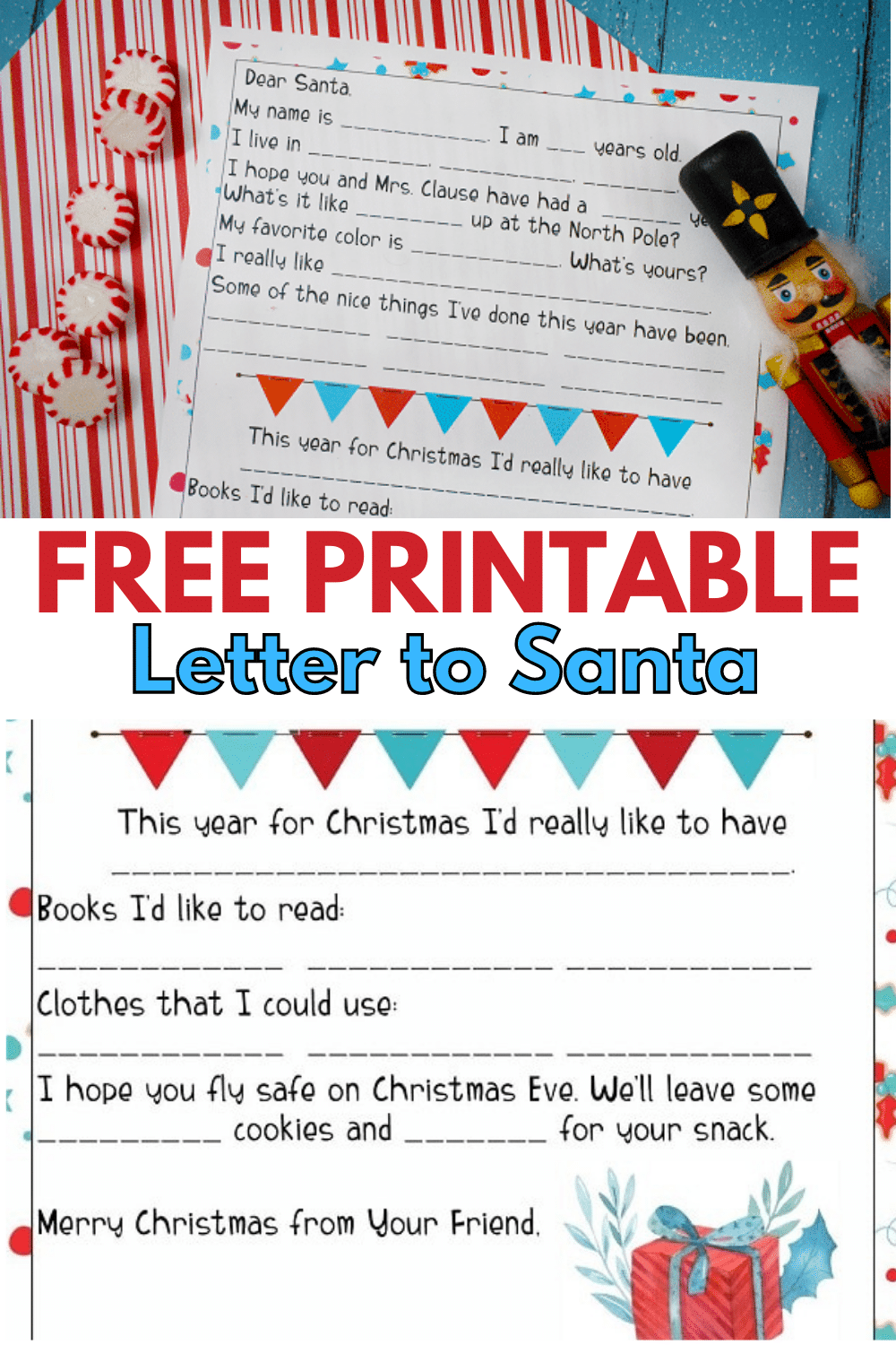 This free printable letter to Santa is not only perfect for gathering your child's Christmas wish list, but also for reinforcing good habits and behaviors. Plus, it makes a great keepsake! #LetterToSanta #printable via @wondermomwannab