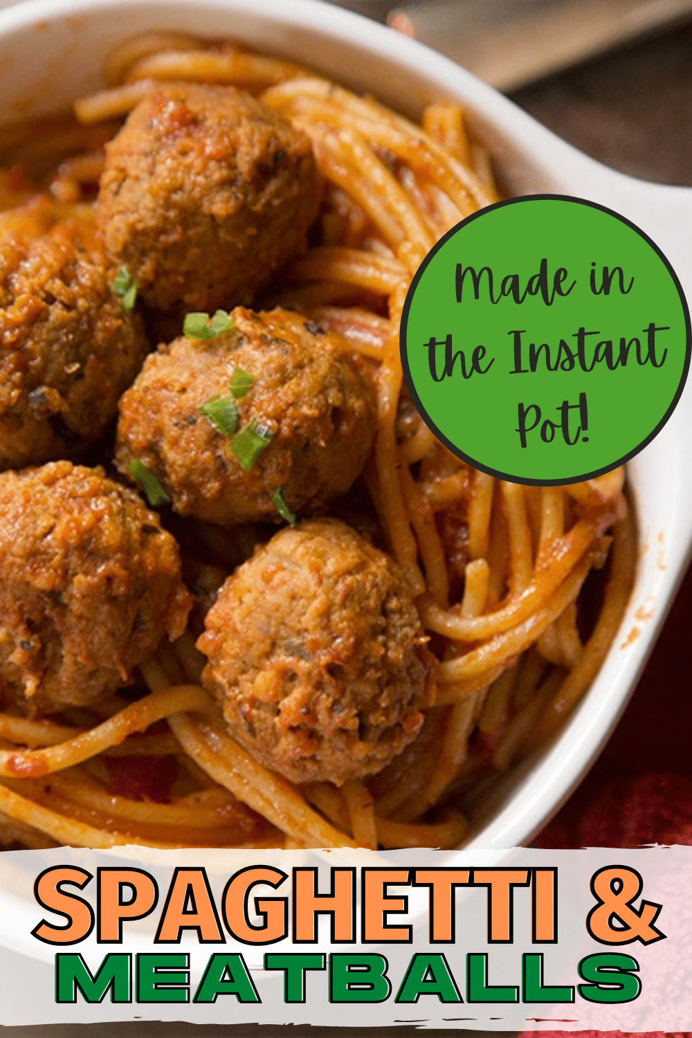 Instant Pot Spaghetti and Meatballs is the perfect meal for busy weeknights when you need a fast, easy dinner the kids will eat without complaints! This recipe is super simple and you can always keep the ingredients on hand so you'll never be tempted to hit the drive-through or order in. #instantpotrecipes #easydinner #spaghettiandmeatballs via @wondermomwannab