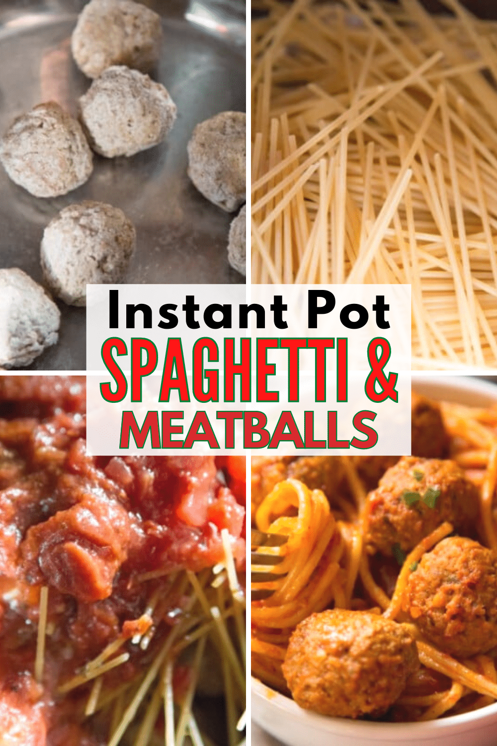 Instant Pot Spaghetti and Meatballs is the perfect meal for busy weeknights when you need a fast, easy dinner the kids will eat without complaints! This recipe is super simple and you can always keep the ingredients on hand so you'll never be tempted to hit the drive-through or order in. #instantpotrecipes #easydinner #spaghettiandmeatballs via @wondermomwannab
