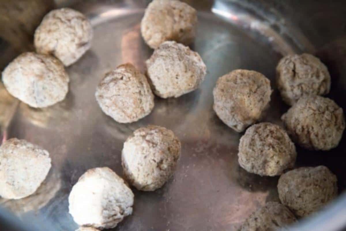 Frozen meatballs in an instant pot.