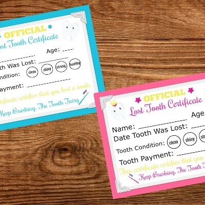 free printable tooth fairy letters