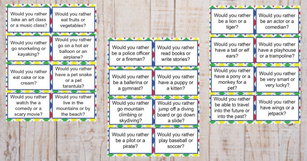 Would you rather questions for kids are a great way to make dinner time mor...