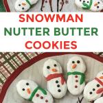 Snowman nutter butter cookies long pin
