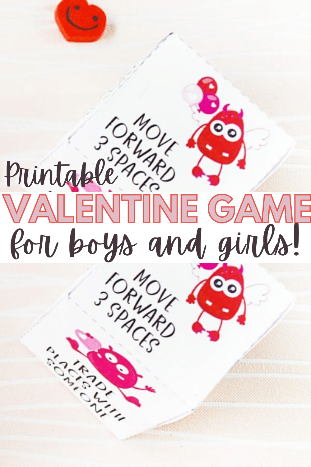 This free Printable Valentine Game is colorful and easy to play. This fun Valentine's Day game is perfect to entertain kids at school class parties. #printable #valentinesday #freeprintables via @wondermomwannab