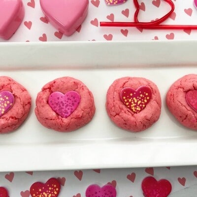 easy Strawberry Candy Heart Cookies