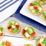 Roasted Red Pepper Hummus Phyllo Cup Appetizers
