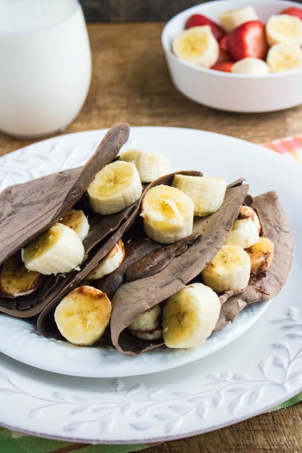 Chocolate Nutella and Banana Crepes