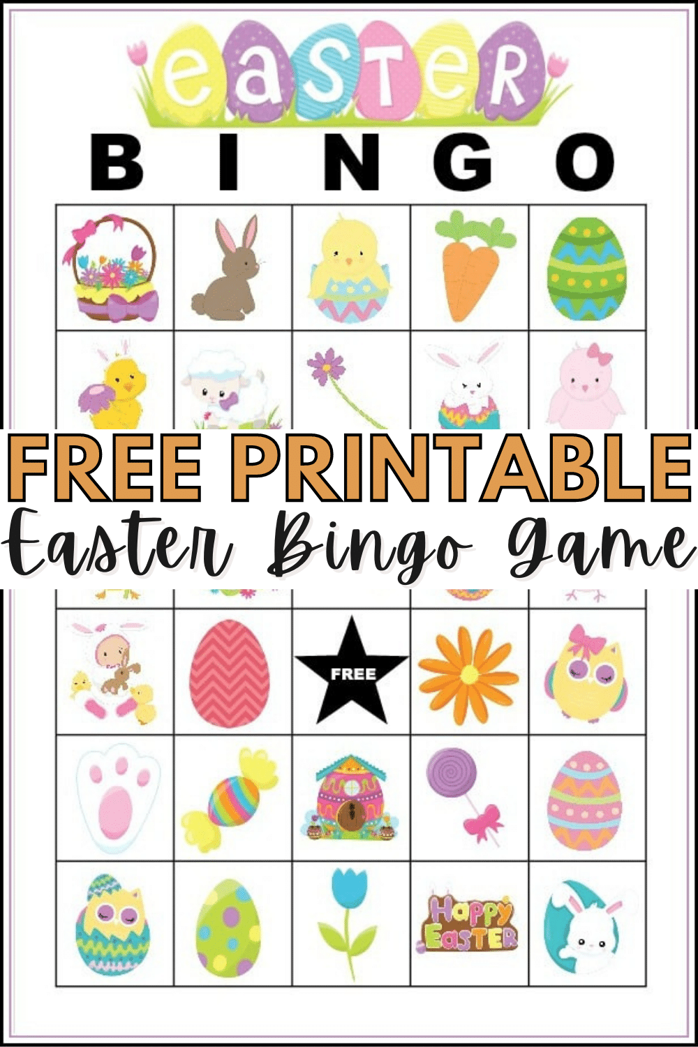 Easter Bingo is a fun game to play during spring. These free printable Easter Bingo cards are colorful and perfect for kids. #printables #freeprintables #easter #bingo via @wondermomwannab