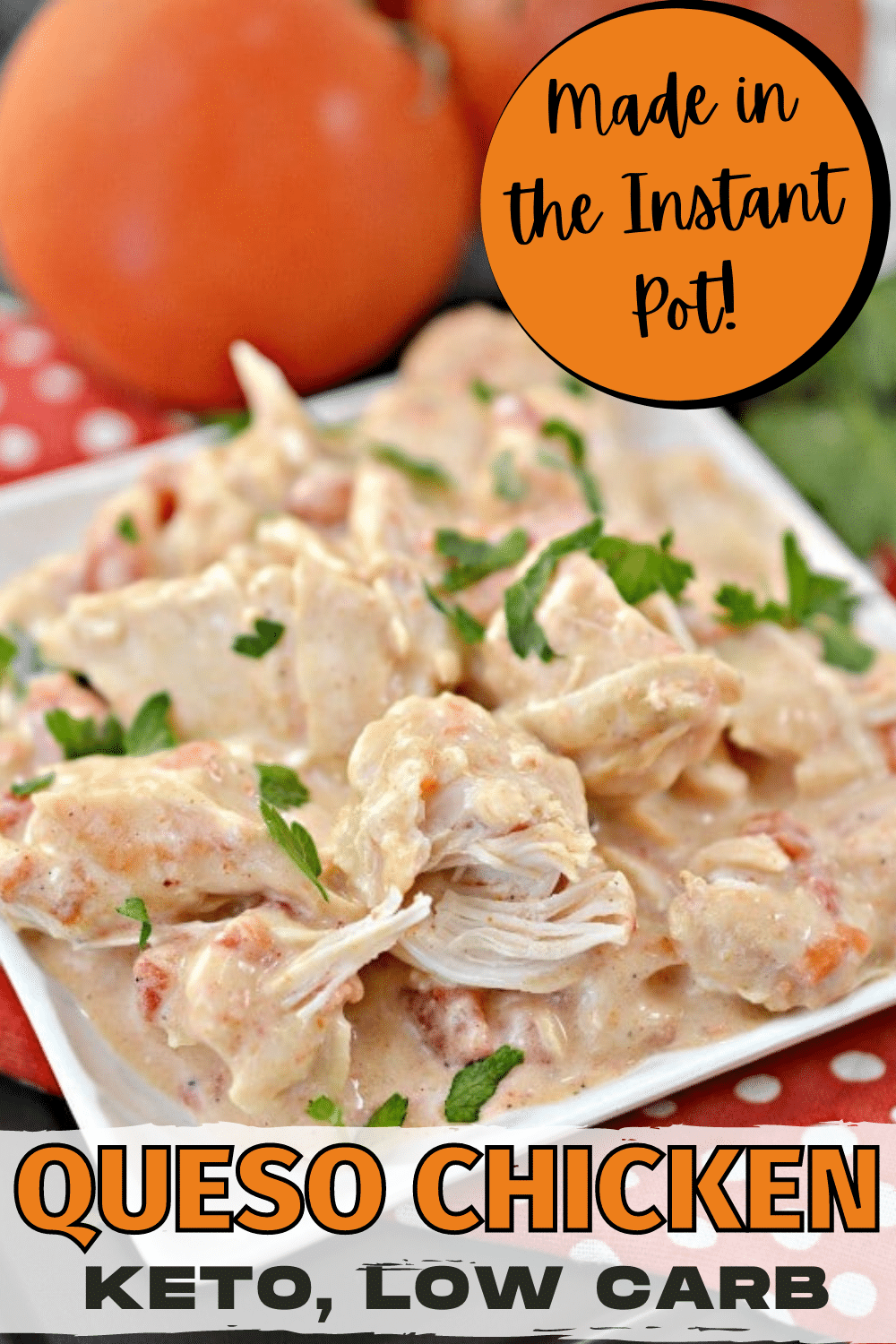 This Instant Pot Queso Chicken is not only easy and delicious, it's perfect for low-carb and keto diets too! #instantpot #chicken #mexican #keto #lowcarb via @wondermomwannab