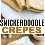 Snickerdoodle Crepes on white plate