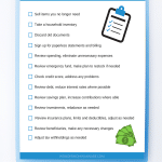 Financial Checklist attached to clipboard