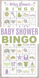 Free Printable Baby Shower Bingo
