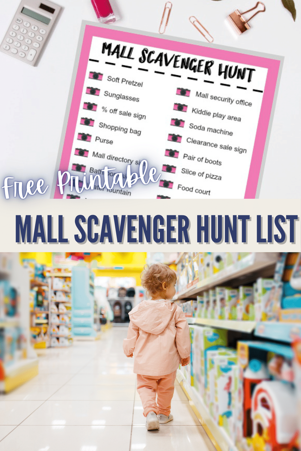 A mall scavenger hunt is a fun way to spend an afternoon. This free printable mall scavenger hunt list is perfect for kids, teens and even adults. #scavengerhunt #printables #freeprintables via @wondermomwannab