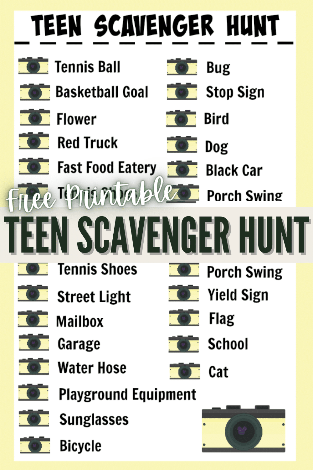 A teen scavenger hunt is a great activity to keep teens busy and having fun. This printable scavenger hunt makes it quick and easy to organize. #printables #scavengerhunt #activitiesforteens via @wondermomwannab