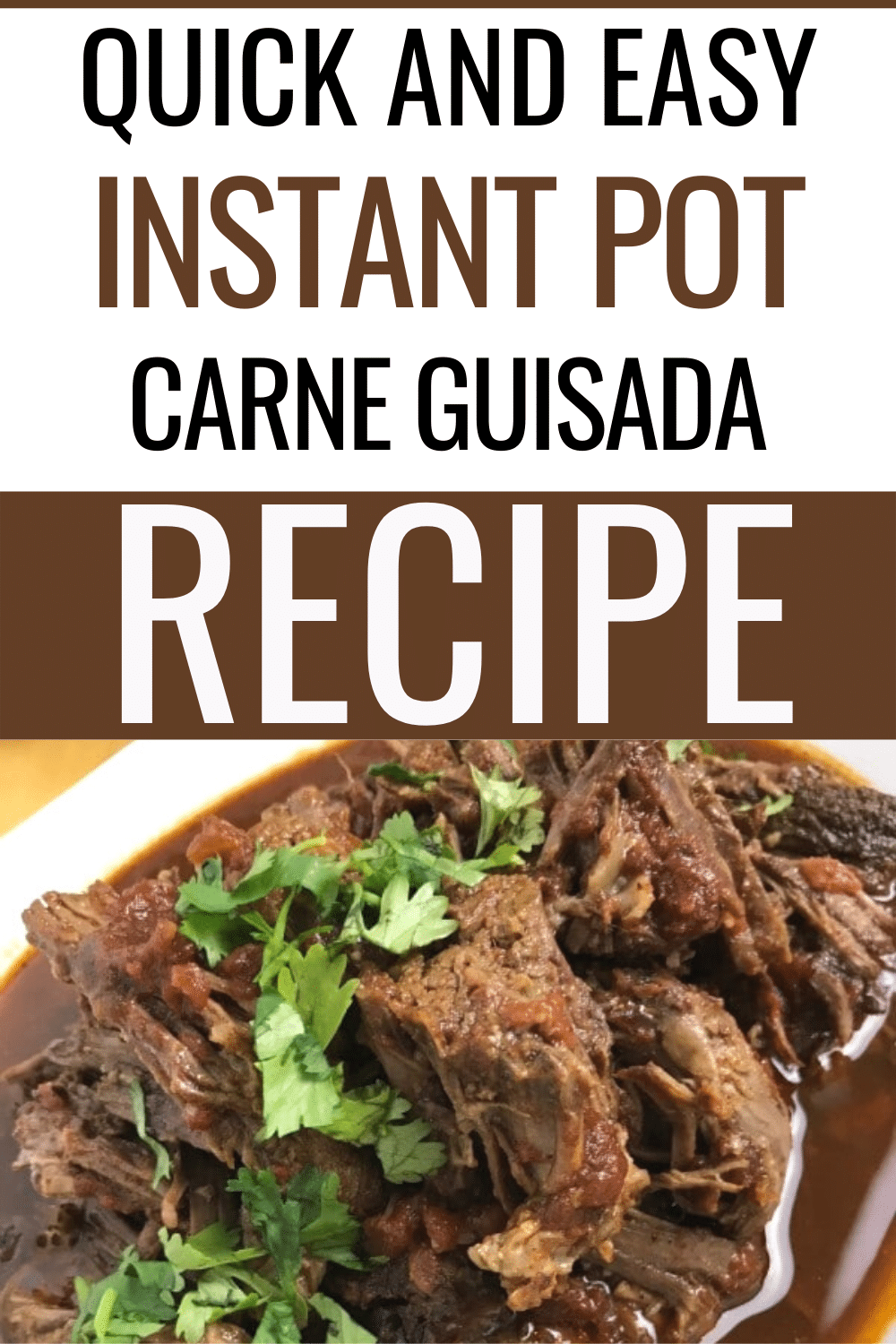 This Instant Pot Carne Guisada is so yummy right out of the bowl, but also makes an amazing taco filling. The meat comes out really juicy and tender! #instantpot #pressurecooker #Mexicanrecipes #beef #wondermomwannabe via @wondermomwannab