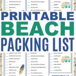 beach packing list