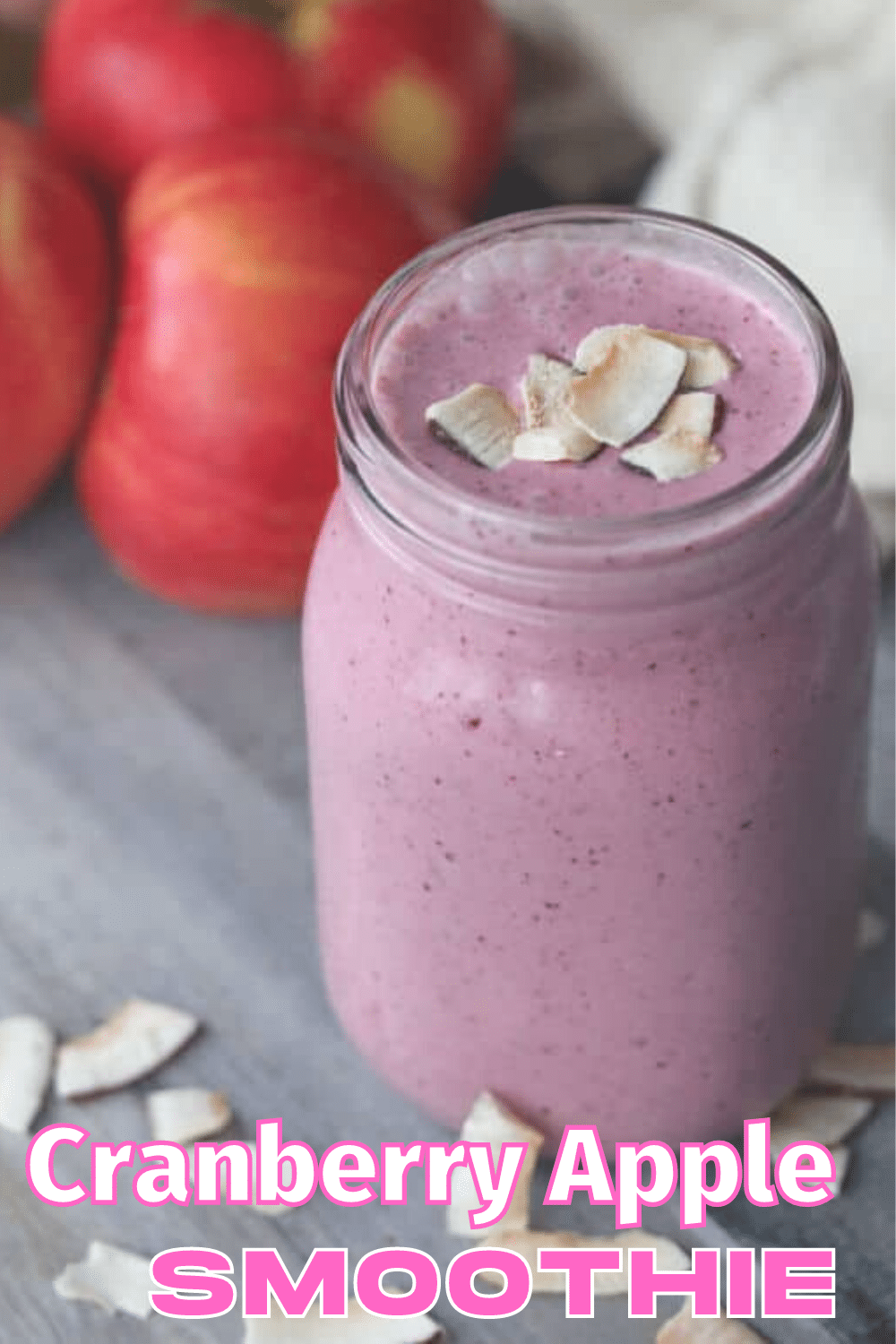 Cranberry apple smoothie: a delightful blend of cranberries and apples that creates a refreshing and healthy beverage option.