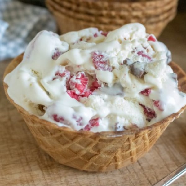 easy homemade chocolate chunk raspberry ice cream recipe