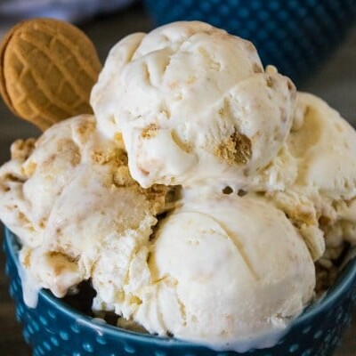 easy homemade Nutter Butter ice cream