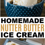 easy homemade Nutter Butter ice cream