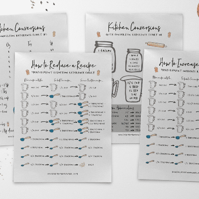 free printable kitchen reference charts