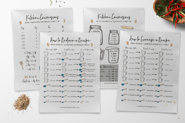free printable kitchen reference charts