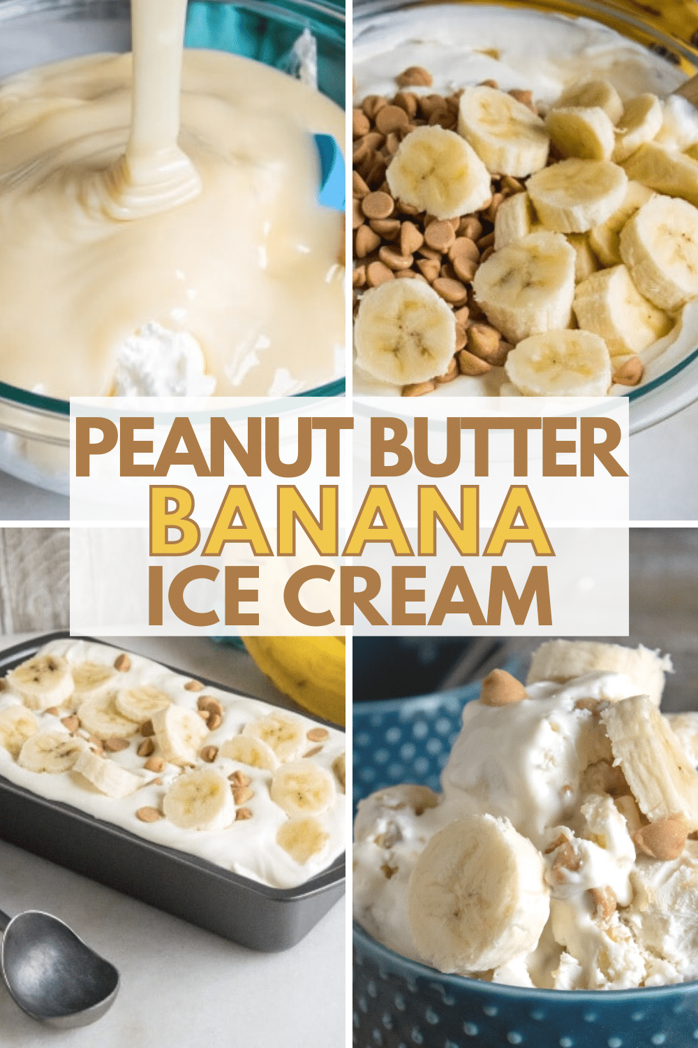 This easy homemade peanut butter banana ice cream is a simple no-churn recipe with only 5 ingredients. This will become a favorite homemade ice cream. #icecream #nochurn #dessert #peanutbutterbanana via @wondermomwannab