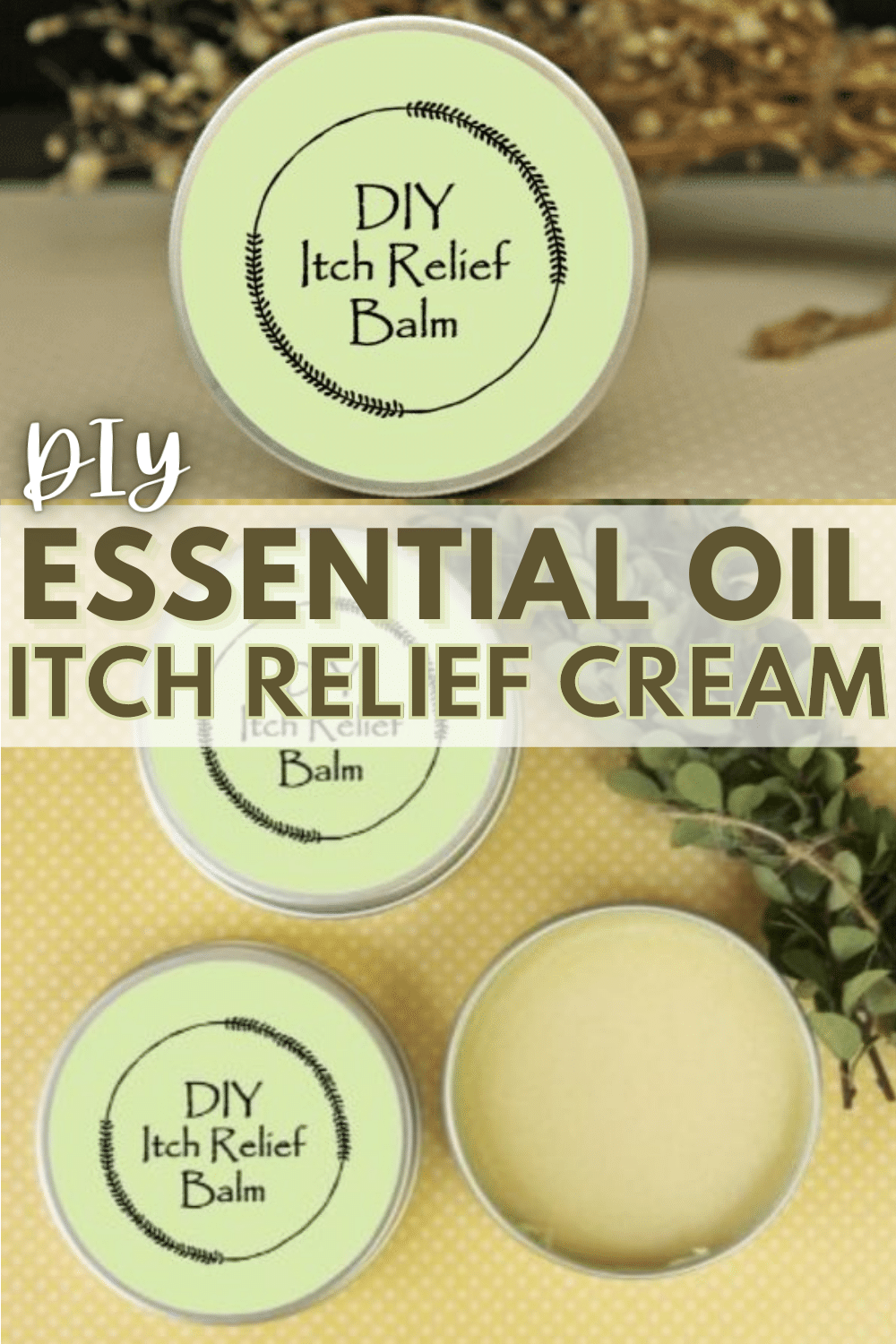 This essential oil itch relief cream is quick to make and can help sooth bug bites, small rashes and itchy skin areas. Grab a printable lid label too! #essentialoils #skin #diy via @wondermomwannab