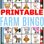 printable farm bingo