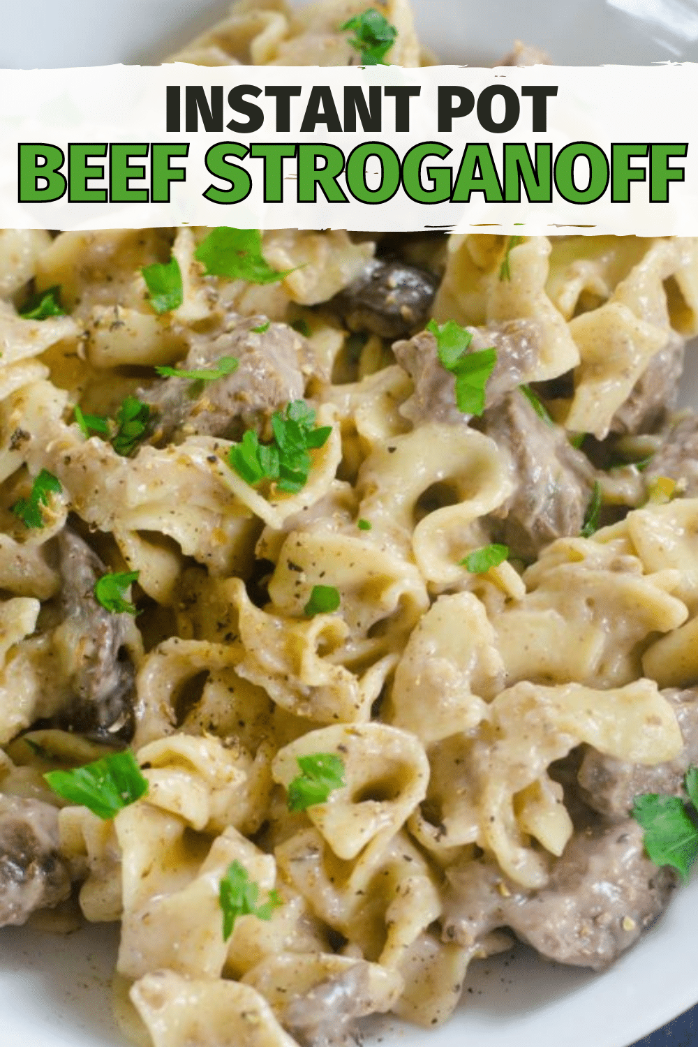 There are many recipes that bring comfort and feel like classic family favorites. This Instant Pot Beef Stroganoff is one of them. #instantpot #pressurecooker #beefstroganoff #beefrecipe via @wondermomwannab