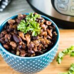 Instant Pot Pork and Beans with cilantro