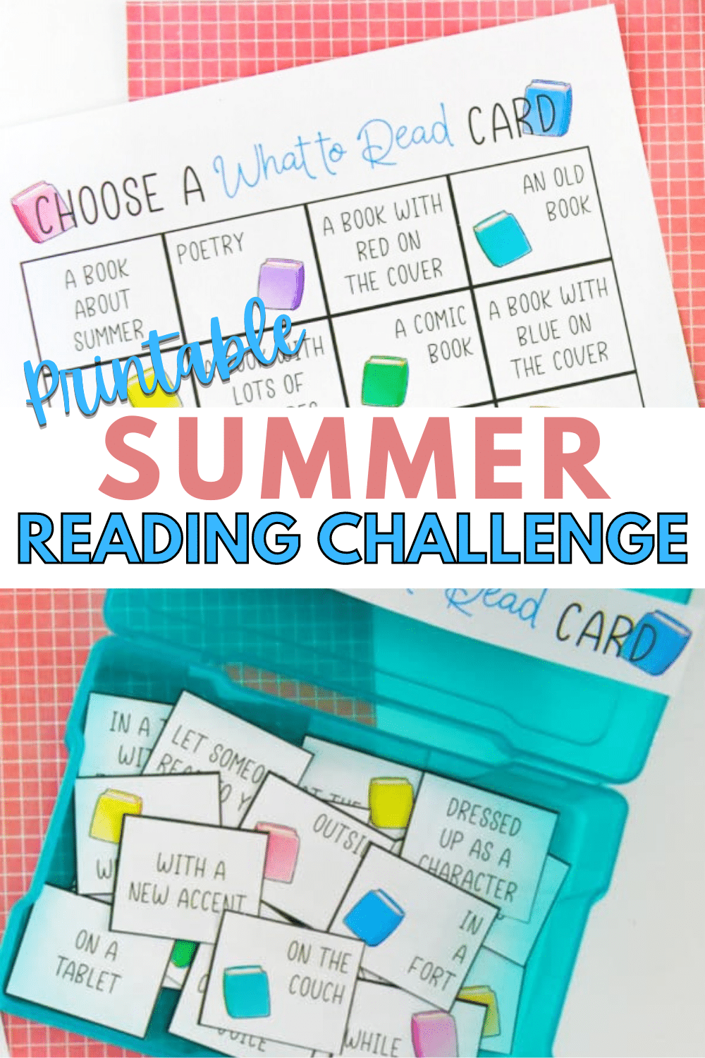 This printable summer reading challenge is the perfect way to make reading fun for kids over the summer months. Challenge kids to read more this summer! #reading #summer #printable via @wondermomwannab